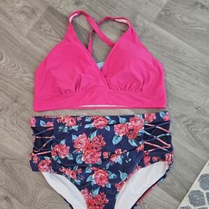 Floral Pink Bikini Set